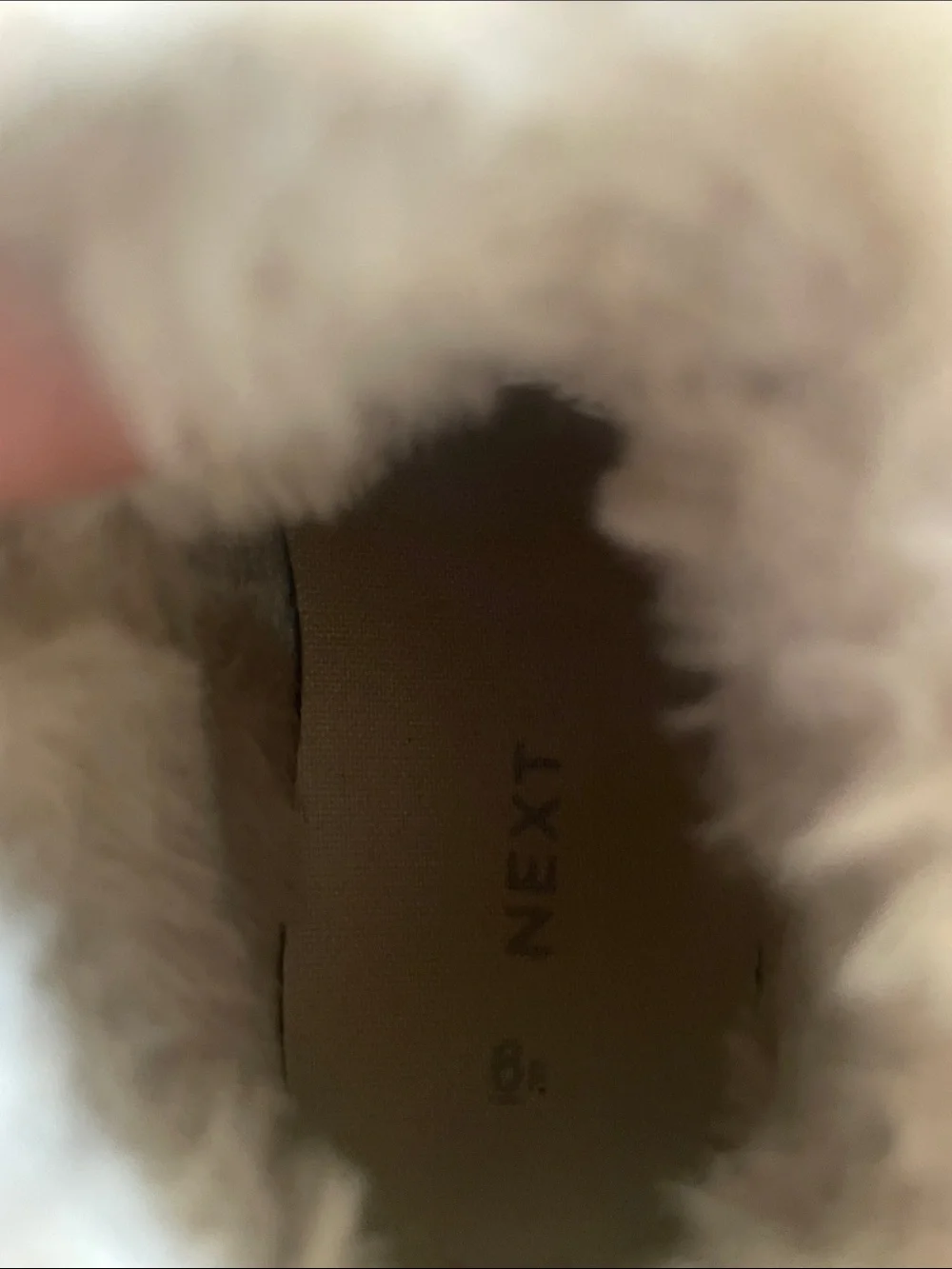 next Cream Faux-Fur Bunny Ear High-Top Sneakers